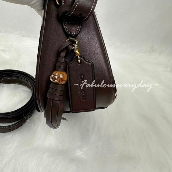 Coach Kailey Shoulder/Crossbody Bag With Cow Print And Tassel CCC84 NWT - Picture 8 of 11